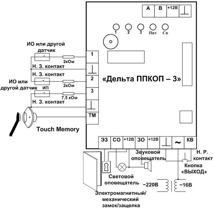 Схема подключения цербер gsm