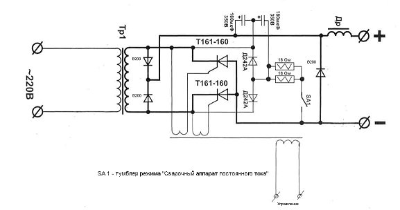 Тиристорный сварочный инвертор схема