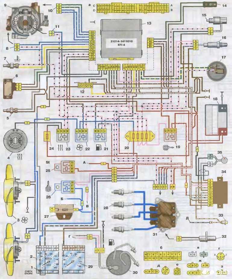 Электрическая схема ваз 212140