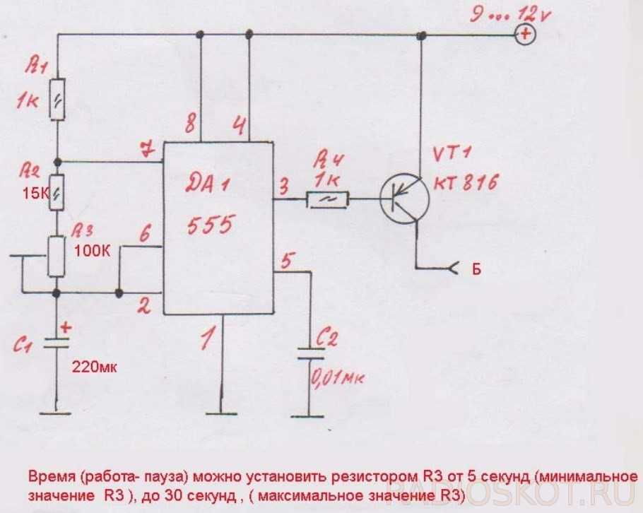 Схема шим регулятора на 555 для светодиодов