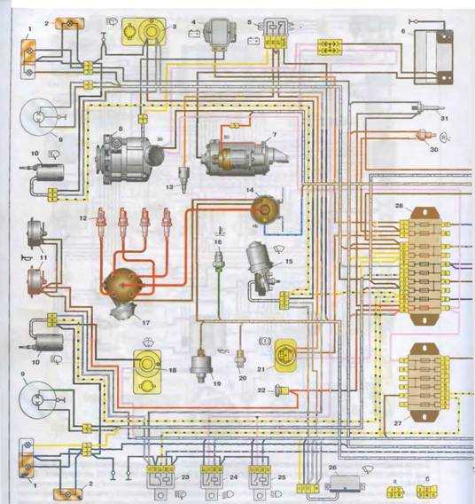 Схема электрооборудования ваз 212140 нива инжектор с описанием