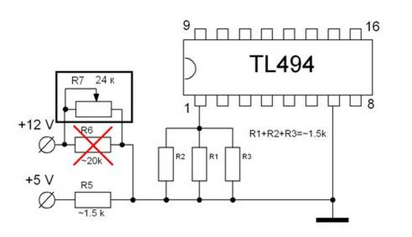 Схема итальянца tl494. Блок питания tl494 hb9500. Tl494 схема регулировки напряжения компьютерного БП. Схема итальянца tl494 с регулируемым напряжением и силой тока. Схема переделки компьютерного блока питания в регулируемый.