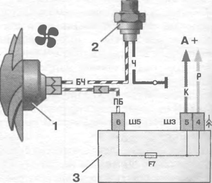 Схема включения вентилятора охлаждения ваз 21099 инжектор