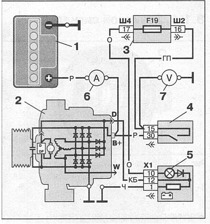 Схема подключения зарядки аккумулятора
