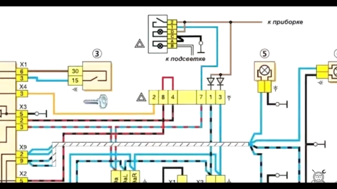 Ваз 2115 схема аварийной сигнализации