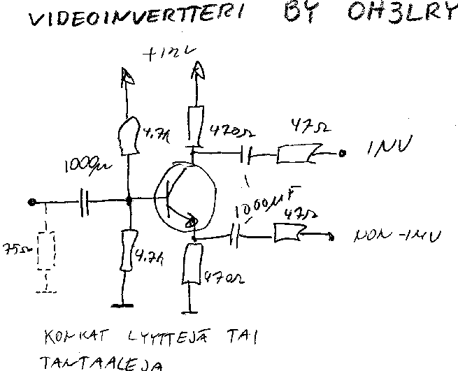 Инверсия на транзисторе схема