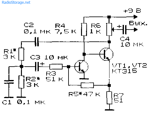 Простой генератор сигналов своими руками схема. Схема генератора для проверки УНЧ. Схема простого НЧ генератора на транзисторе. Схема простого низкочастотного автогенератор на транзисторах. Генераторы НЧ на транзисторах схемы.