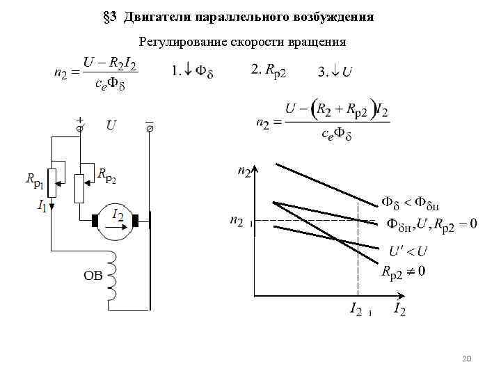 Ток возбуждения двигателя постоянного тока