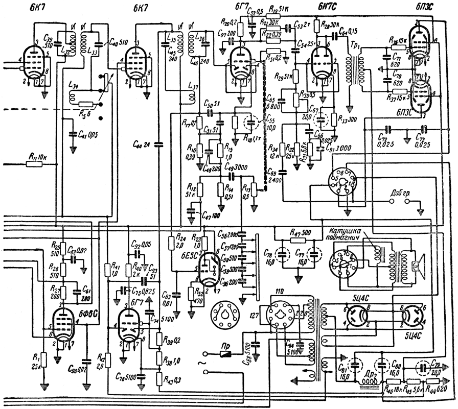 Ламповая радиола беларусь р 101 л схема