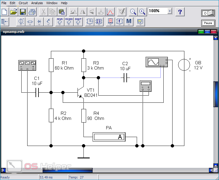 Electronics workbench схема