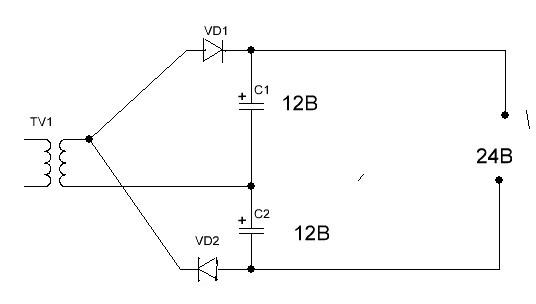Как из переменного тока сделать постоянный 12в схема подключения