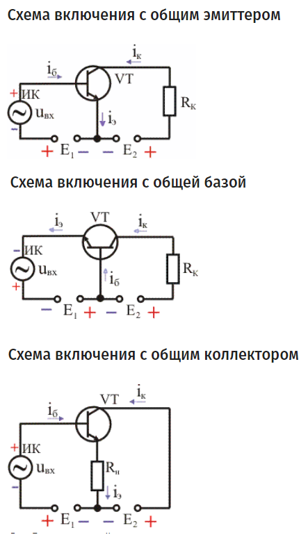 Принцип схемы с общим эмиттером