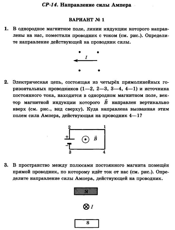 На рисунке изображен проводник с током в однородном магнитном поле определите направление линий