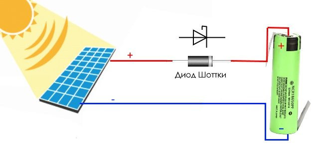 Электрическая схема солнечной батареи