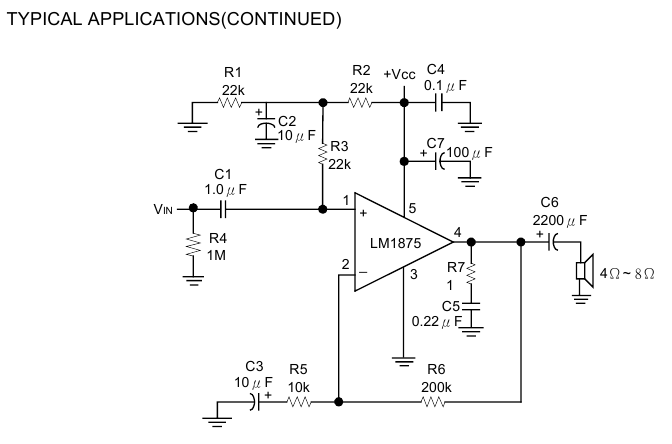 Лм1875 схема усилителя