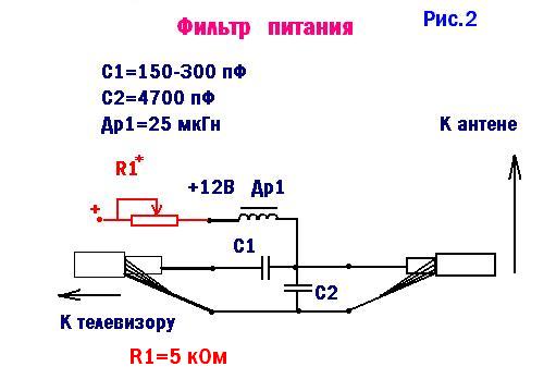 Схема инжектора usb для питания активных антенн