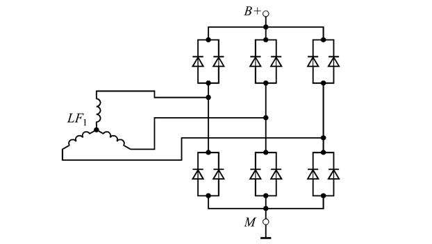Схема трехфазного выпрямительного моста