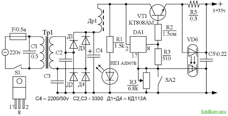 Блок питания с защитой от кз своими руками схема