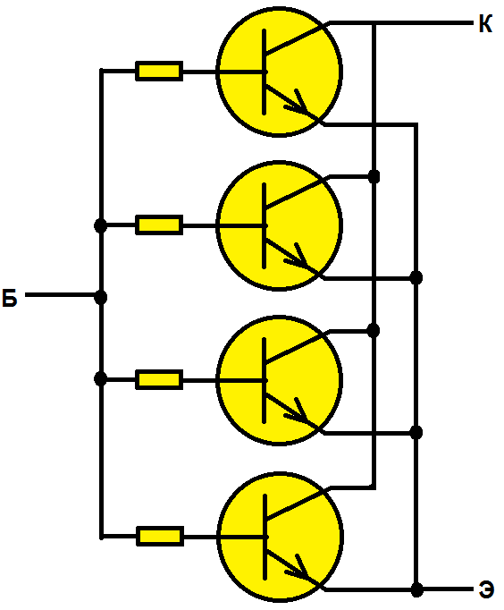 Транзистор параллельно
