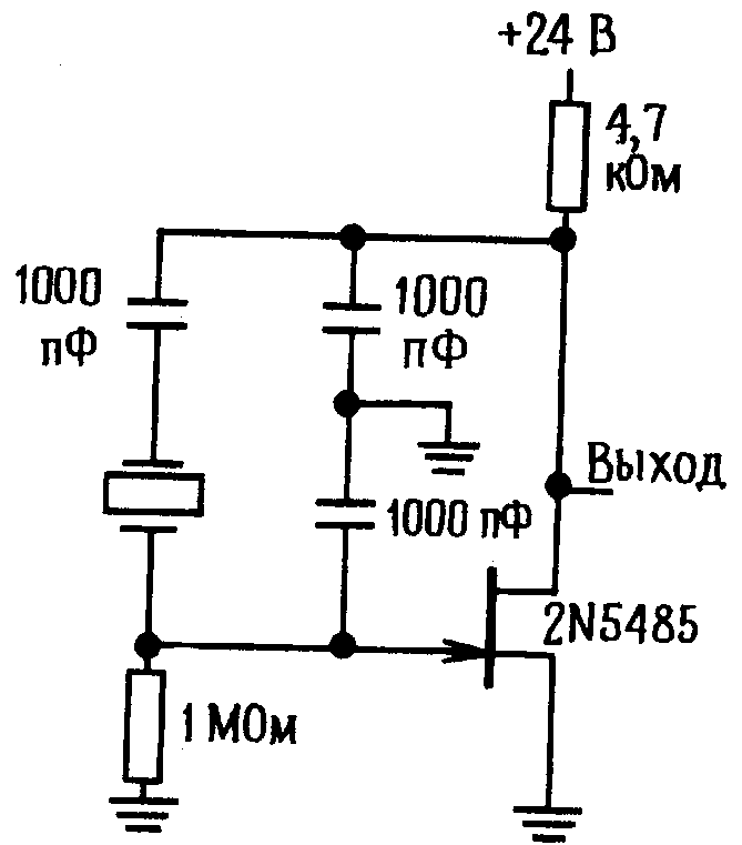 Схема кварцевый генератор 1 мгц схема