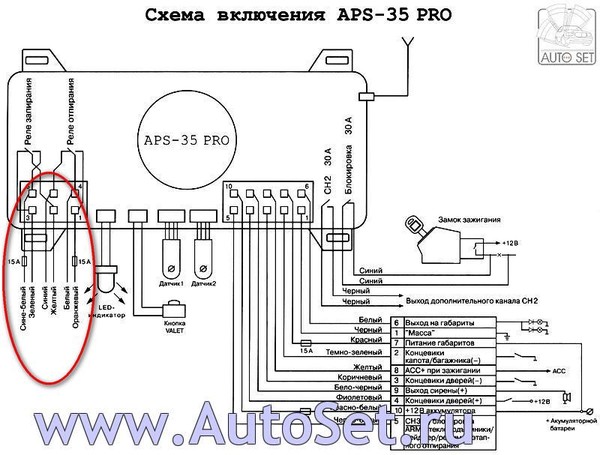 Sheriff aps 35 pro схема подключения