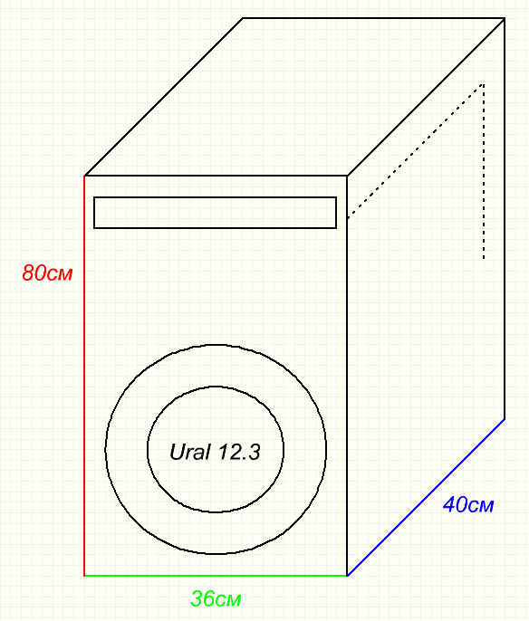 Короб для сабвуфера 10 дюймов чертеж закрытого типа