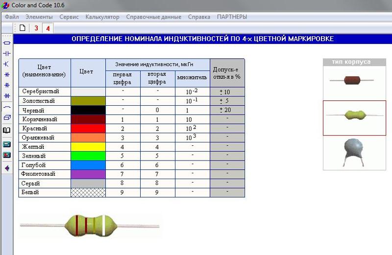 Цветовая схема резисторов калькулятор