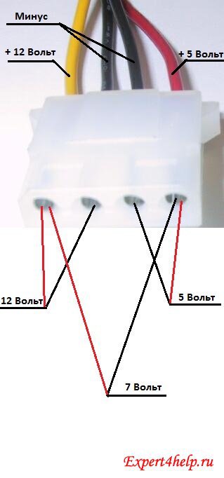 Схема подключения кулера с четырьмя выводами в ноутбуке