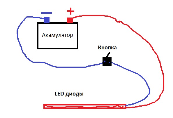 Кнопка с подсветкой 12в для авто схема подключения