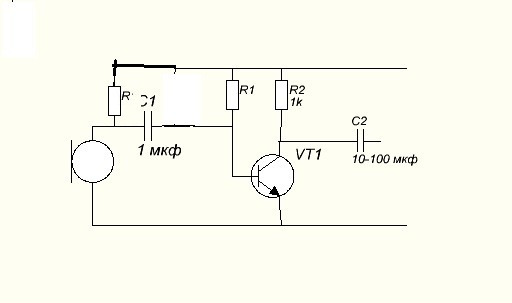 Простая схема усилителя микрофона
