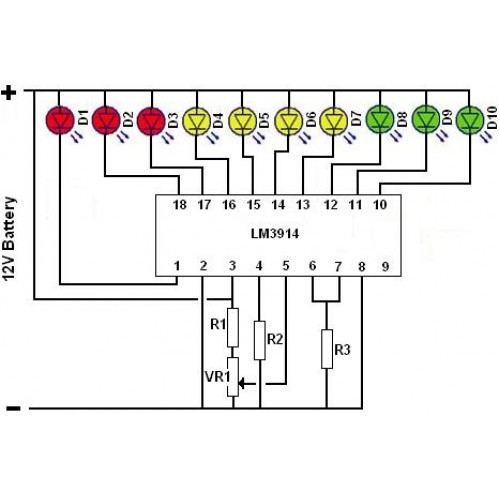 Lm3914n схема включения