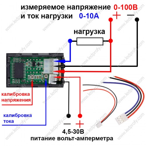 Китайский ампервольтметр схема подключения