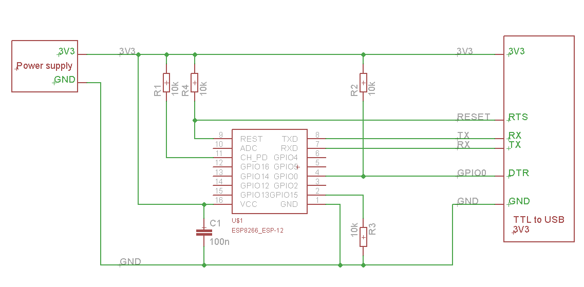 Esp8266 схема включения