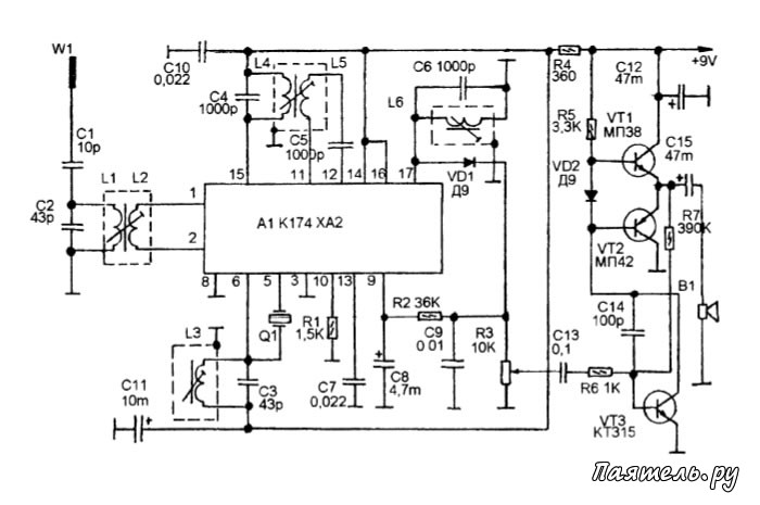 К174ха2 схема приемника