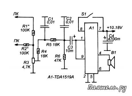 Tda8351 схема включения