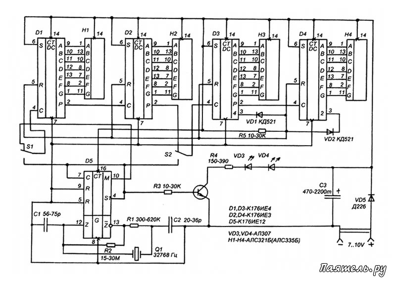 Электронные часы своими руками схемы для начинающих схемы