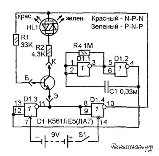 Схема для проверки транзисторов своими руками