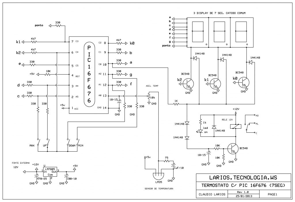 Pic16f1503 схема подключения