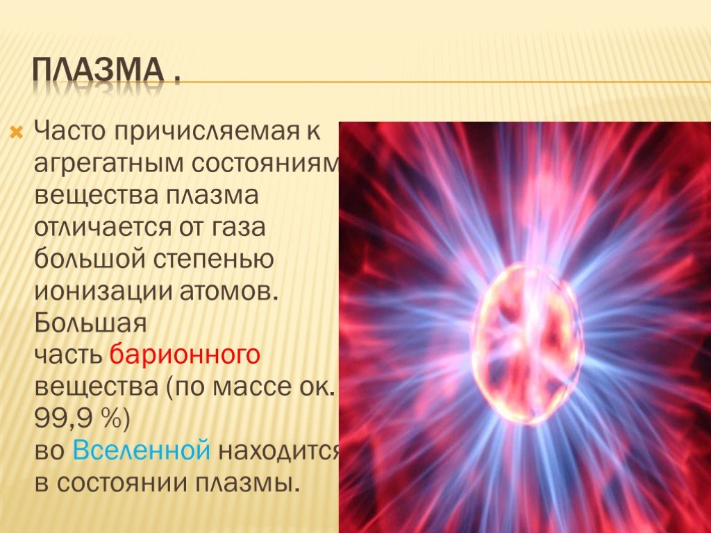 Плазма 4 состояние вещества проект по физике