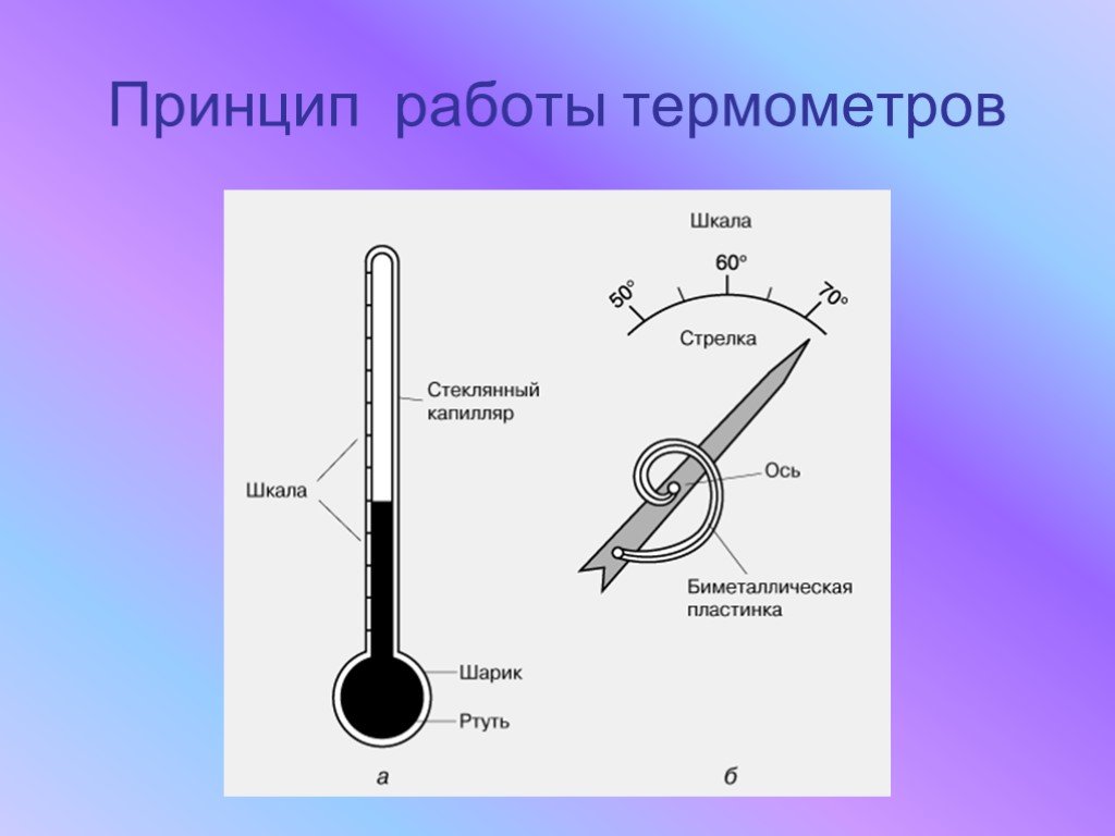 Принцип температуры. Принцип действия термометра. Принцип действия термометра для измерения температуры. Принцип действия ртутного термометра. Термометры расширения принцип действия.