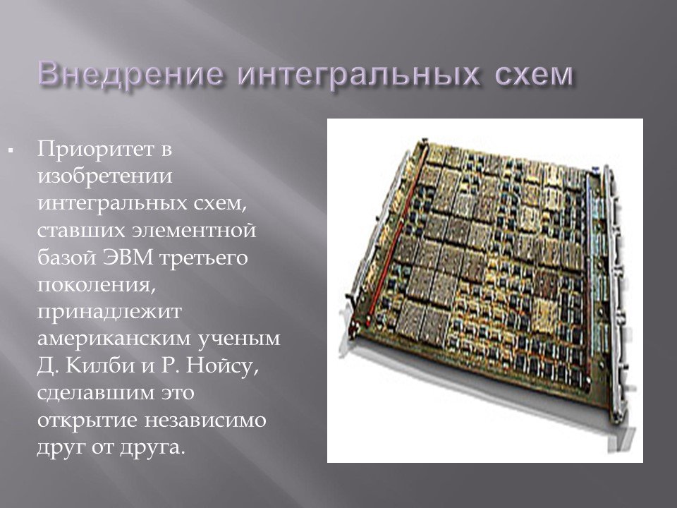 Первая интегральная схема появилась в году