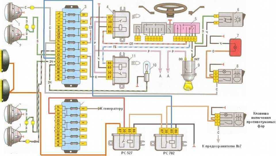 Ваз 2106 схема электрооборудования схема предохранителей