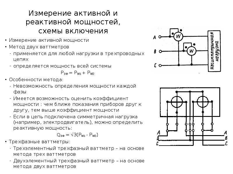 Ваттметр в схеме