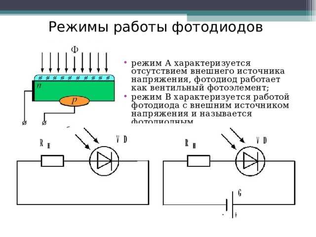 Как обозначается фотодиод на схеме