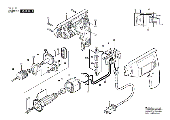 Rg602 кнопка перфоратор схема подключения