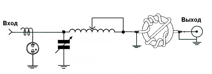 Питание антенного усилителя по коаксиальному кабелю схема