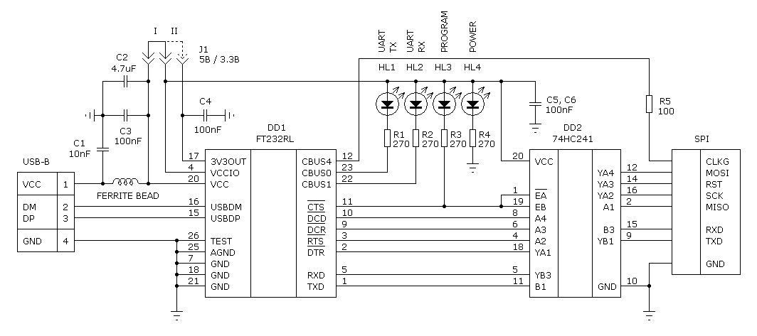 Rs232 программатор схема