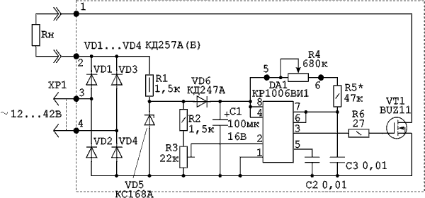 Регулятор мощности схема 12 вольт схема