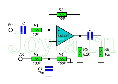 Микросхема lm324 схема подключения