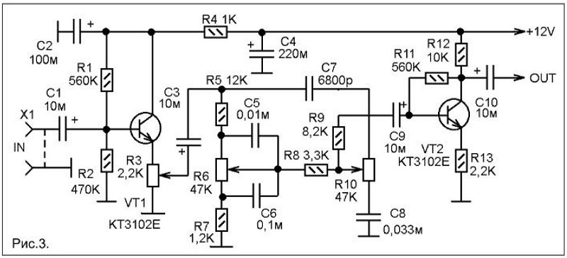 Схемы на транзисторе кт3102